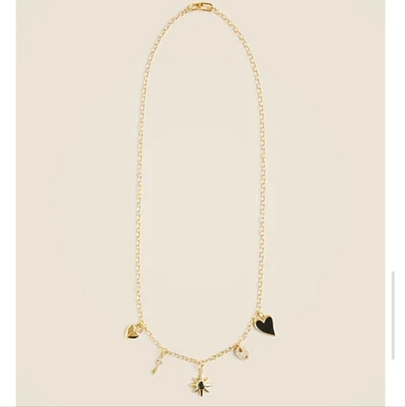 Gold and Black Mixed-Charm Necklace - Picture 2 of 14